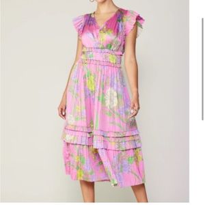 Current Air Pink Midi Length Dress